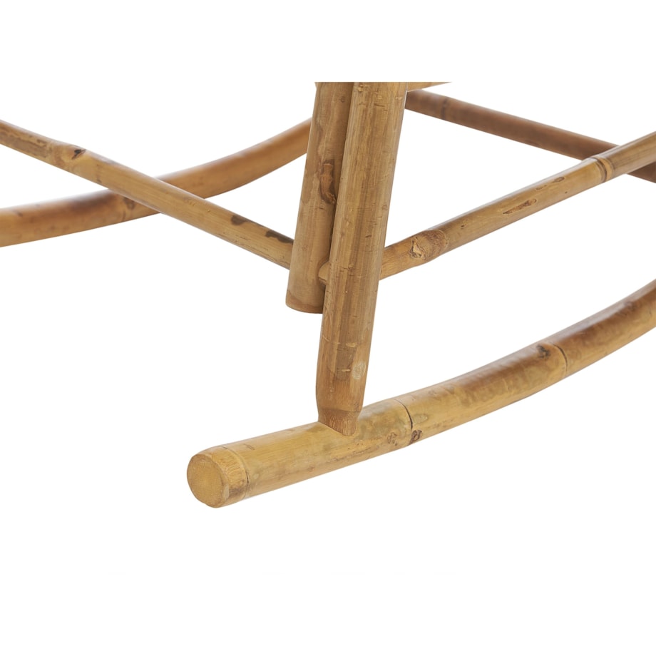 Fotel bujany bambusowy jasne drewno z białym FRIGOLE