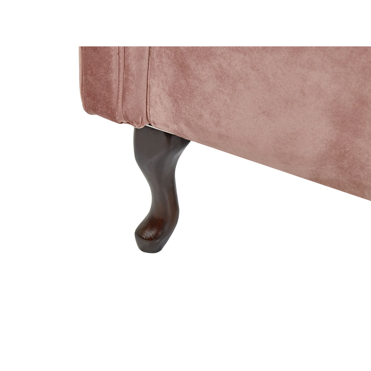 Szezlong welurowy lewostronny różowy LATTES