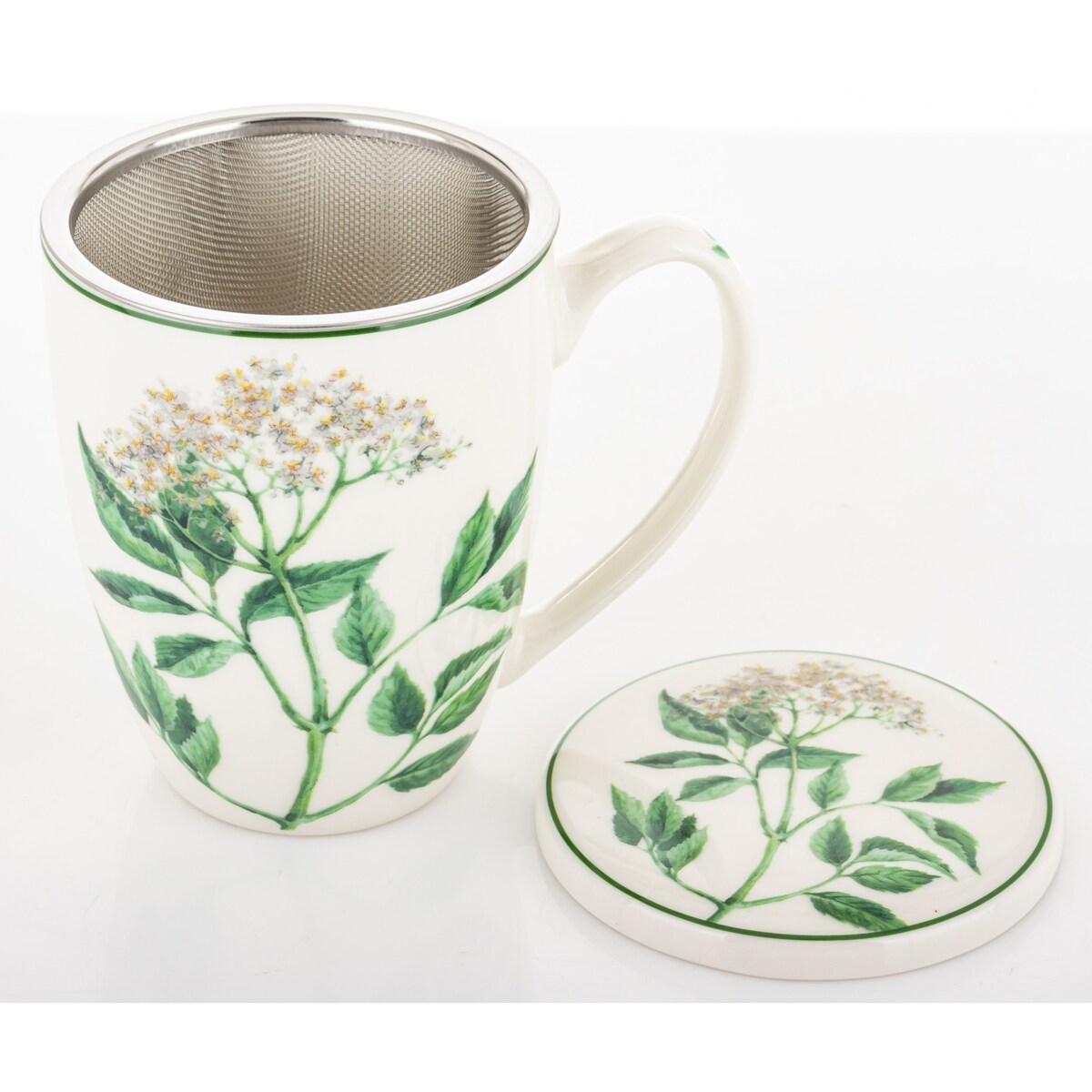 Kubek z zaparzaczem 350 ml w pudełku 11x12x9 cm HERBES lipa