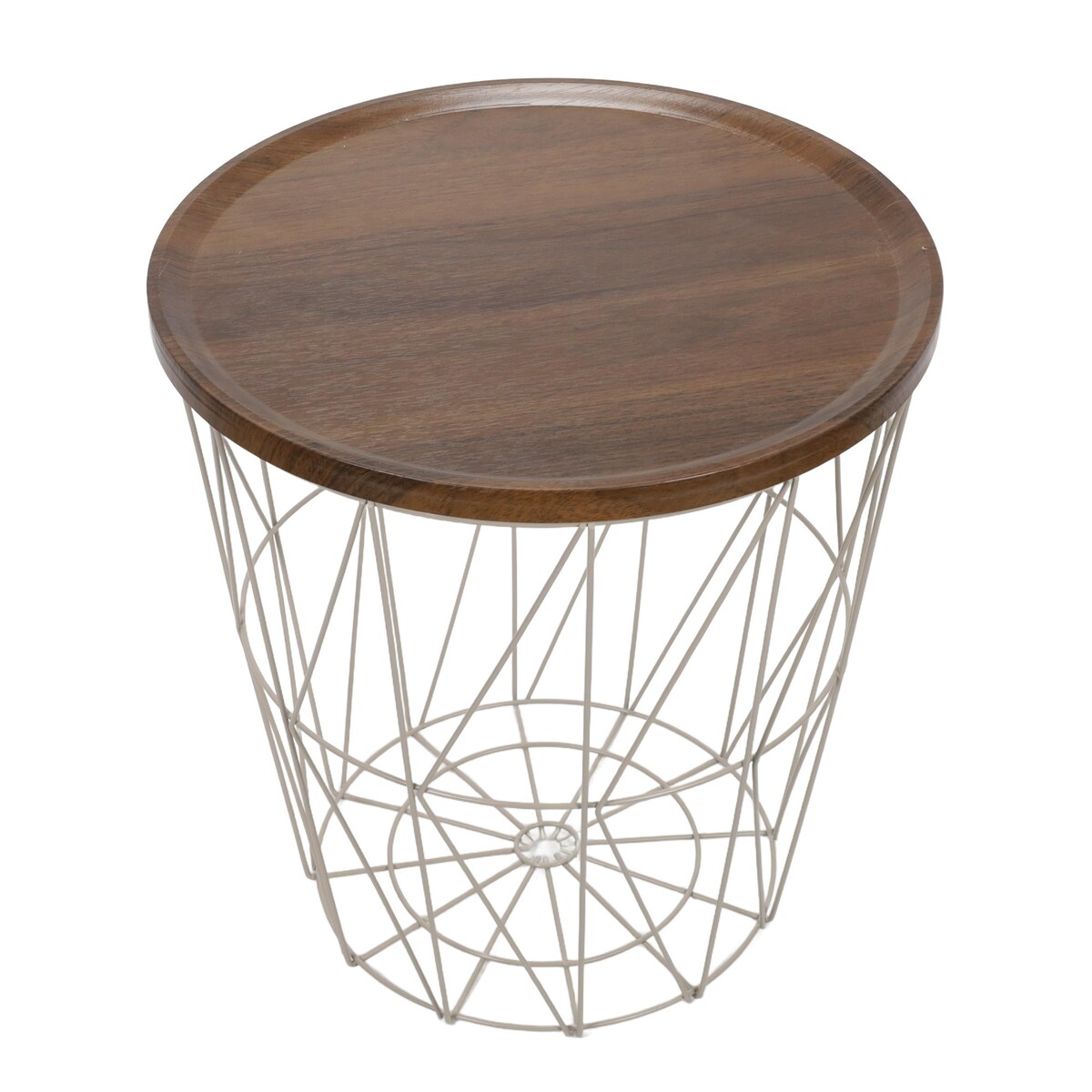 Stolik pomocniczy z koszem, 37 x 39 cm