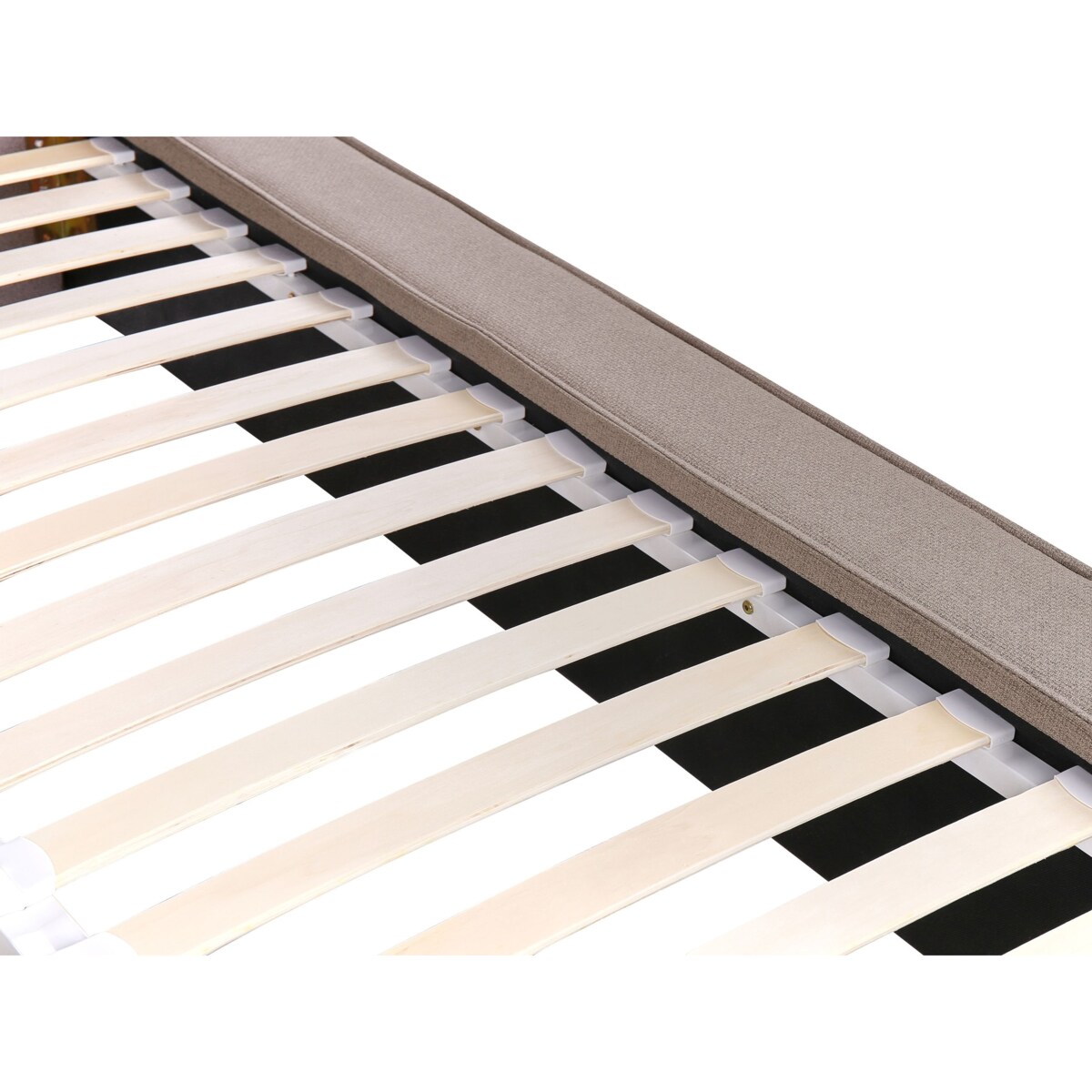 Łóżko tapicerowane 180 x 200 cm jasnobrązowe LINARDS