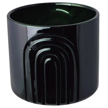 Doniczka kamionkowa 20,5x20,5x18 cm HUDON-2 zielona