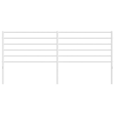 vidaXL Metalowe wezgłowie, białe, 200 cm