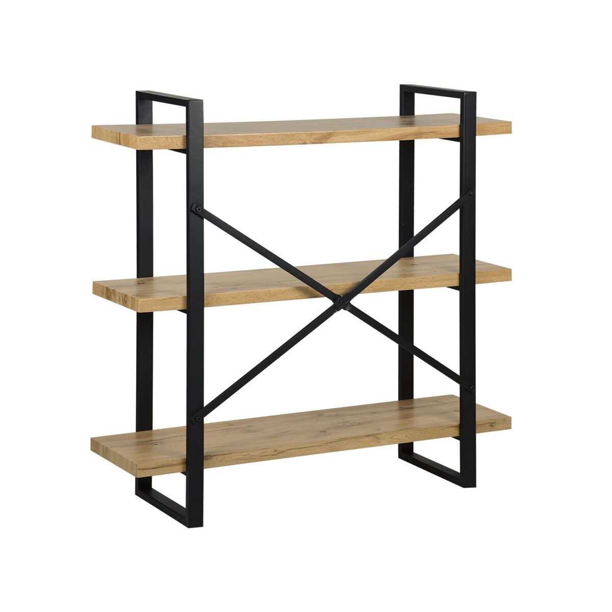 Regał 3 półki jasne drewno TIMBER