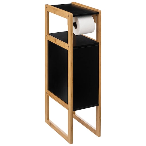 Wąska szafka na papier toaletowy NATUREO, bambusowy stelaż