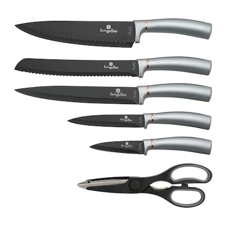 Komplet noży w stojaku 7 elementów BERLINGER HAUS Moonlight