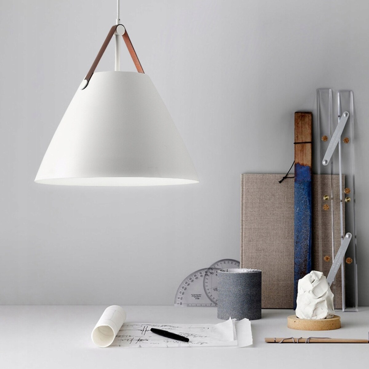 Lampa Wisząca Duża Nowoczesna Buffo E27 Szara