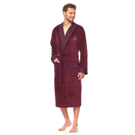 Szlafrok Duke 9102 Bordowy Bordowy, M