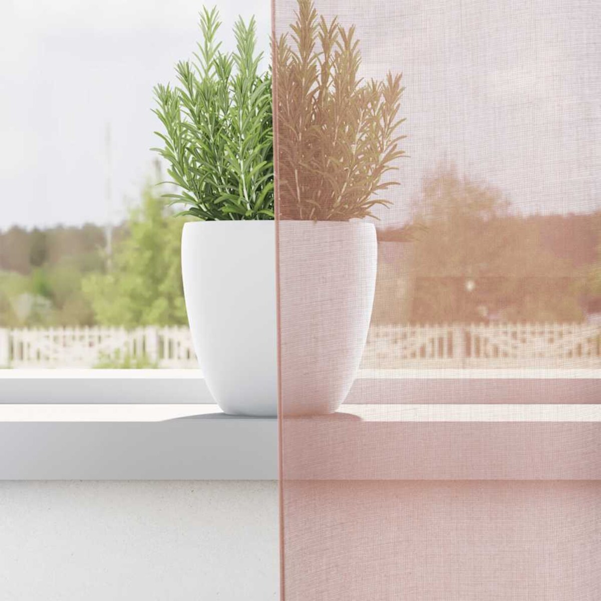 vidaXL Zasłony woalowe z przelotkami 2 szt. Różowe 140x140 cm