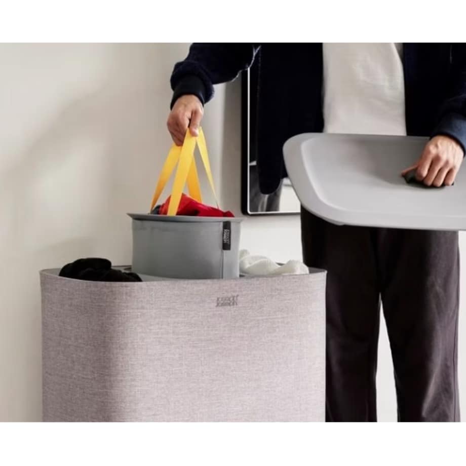 Kosz potrójny na pranie szary Tota Trio, 90 l, Joseph Joseph