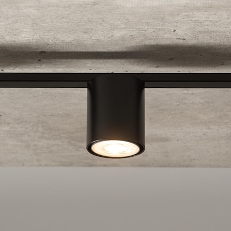 Tuby do sypialni Sky czarna lampa sufitowa metalowa