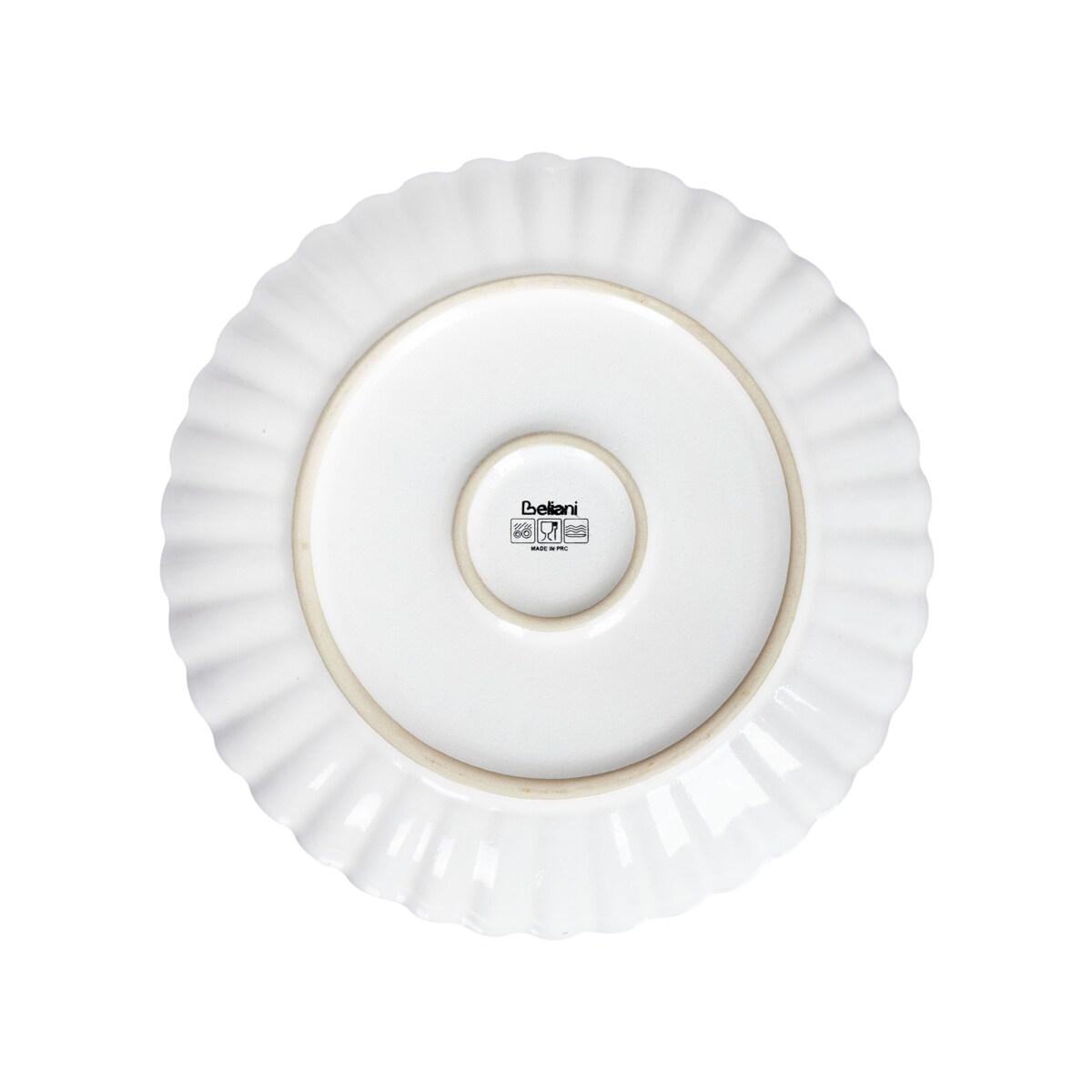 Zestaw 8 dużych talerzy NETTLE Kamionka Złamana biel