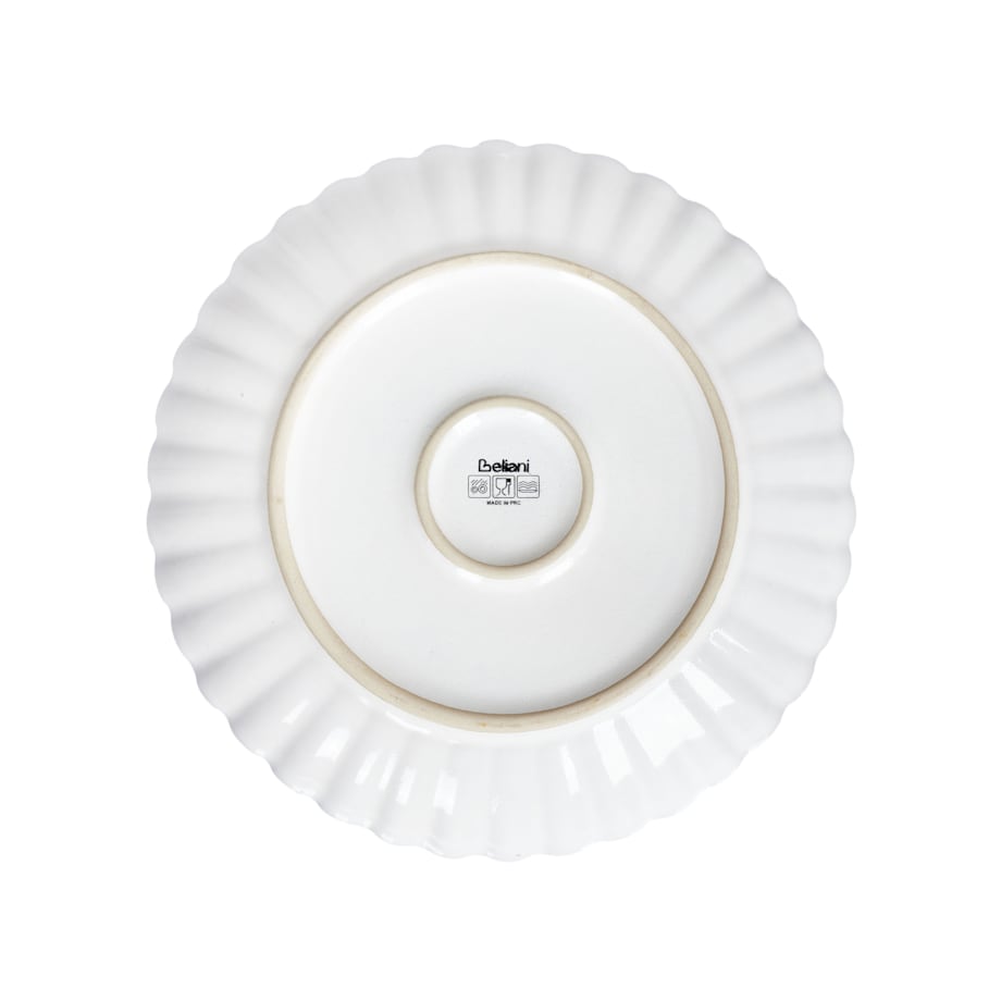 Zestaw 8 dużych talerzy NETTLE Kamionka Złamana biel