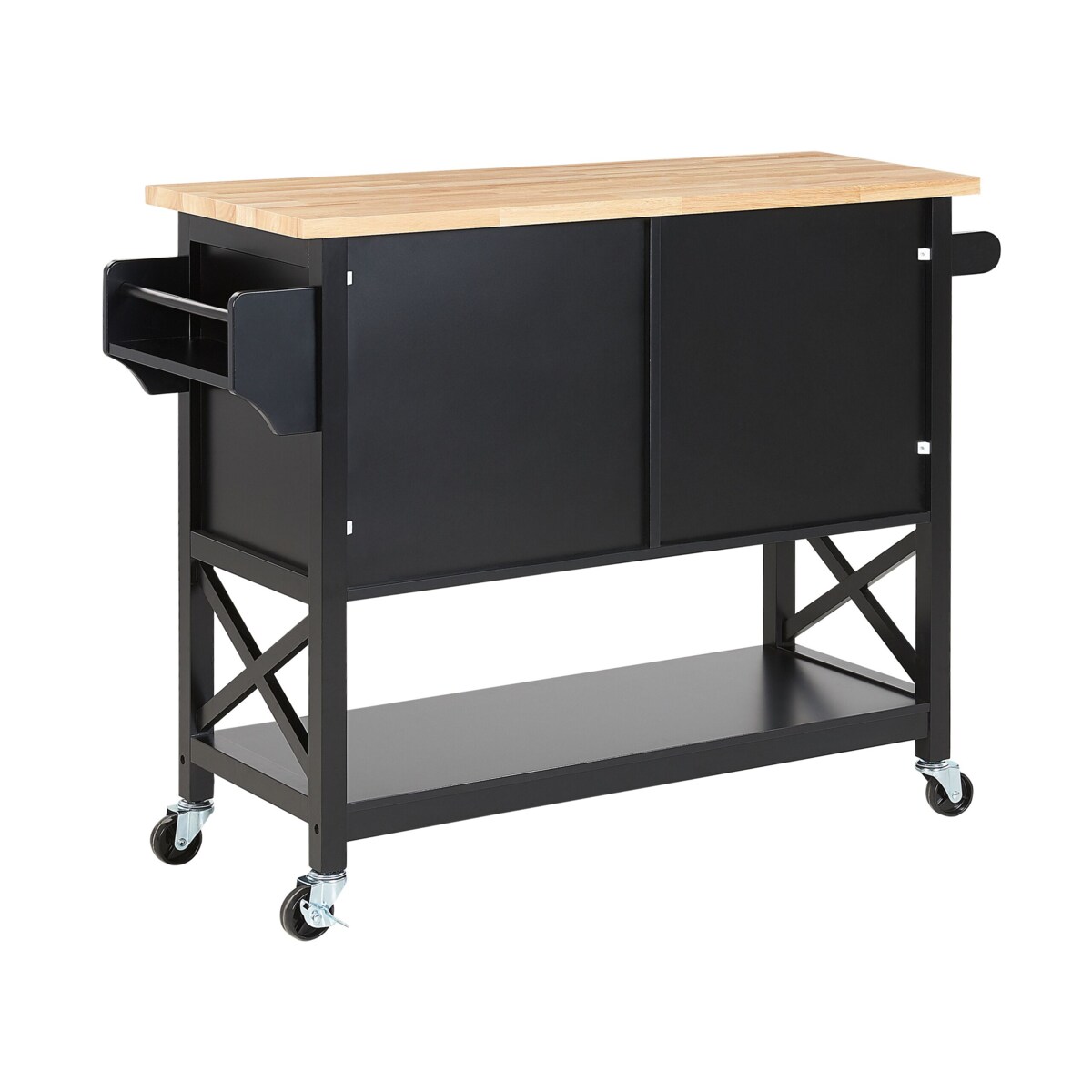 Wózek kuchenny dwudrzwiowy czarny MELE