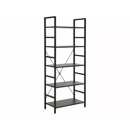 Regał na książki LOFT R5 czarny/czarny mat