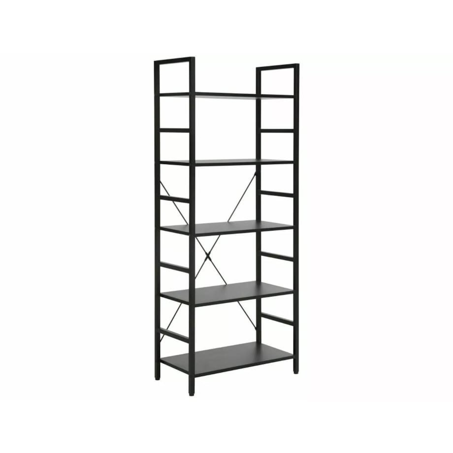 Regał na książki LOFT R5 czarny/czarny mat