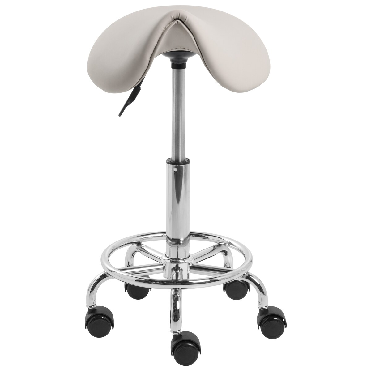 Taboret obrotowy DUMONT Ekoskóra Beżowoszary