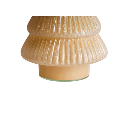 Zestaw 2 figurek dekoracyjnych FLAREN Choinka 20/25 cm Beżowy