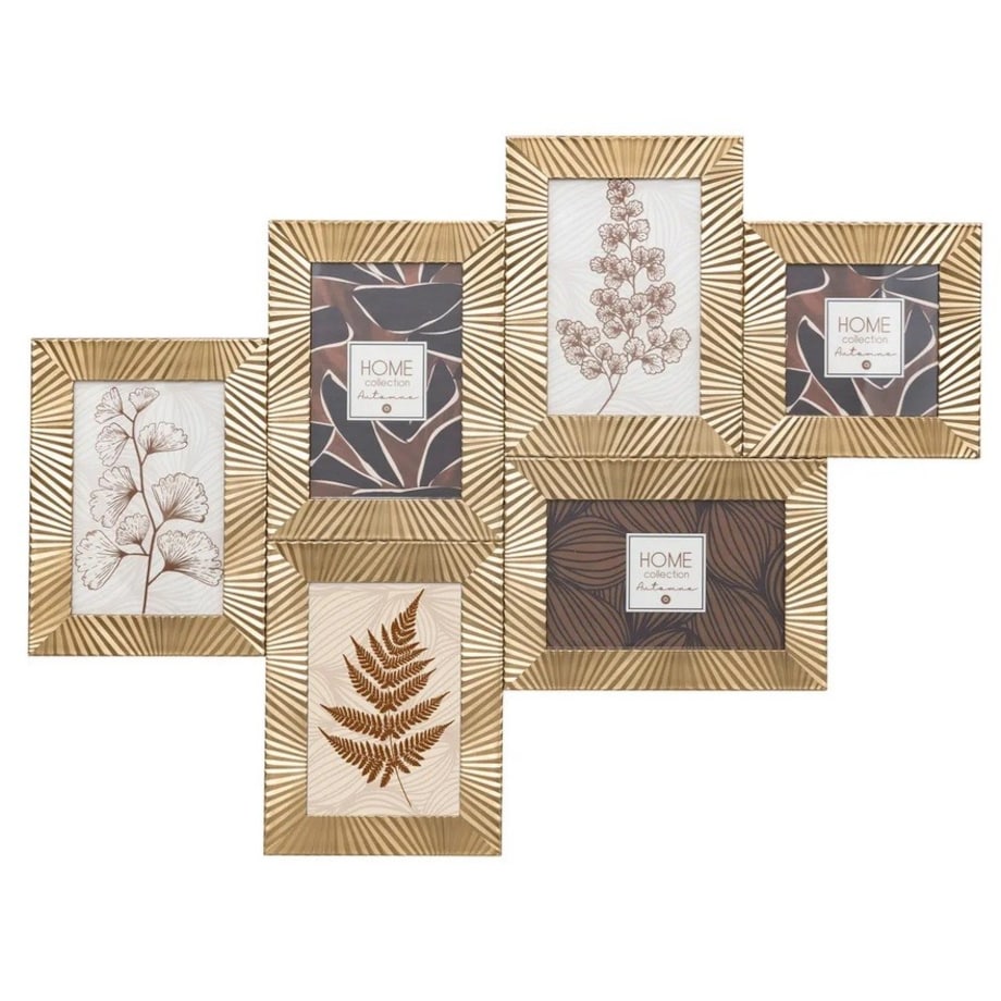 Multiramka na 6 zdjęć złota Trona