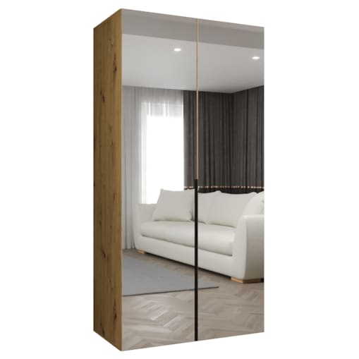 Szafa uchylna otwierana ALICANTE 3 100 wys. 202 cm Artisan + u. Czarny