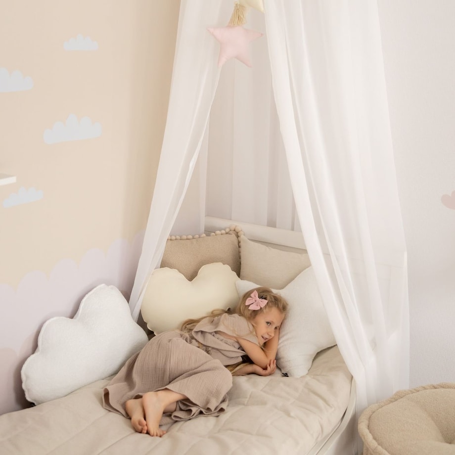 Baldachim do łóżeczka, biały, fi 50cmx230cm, Soft Veil