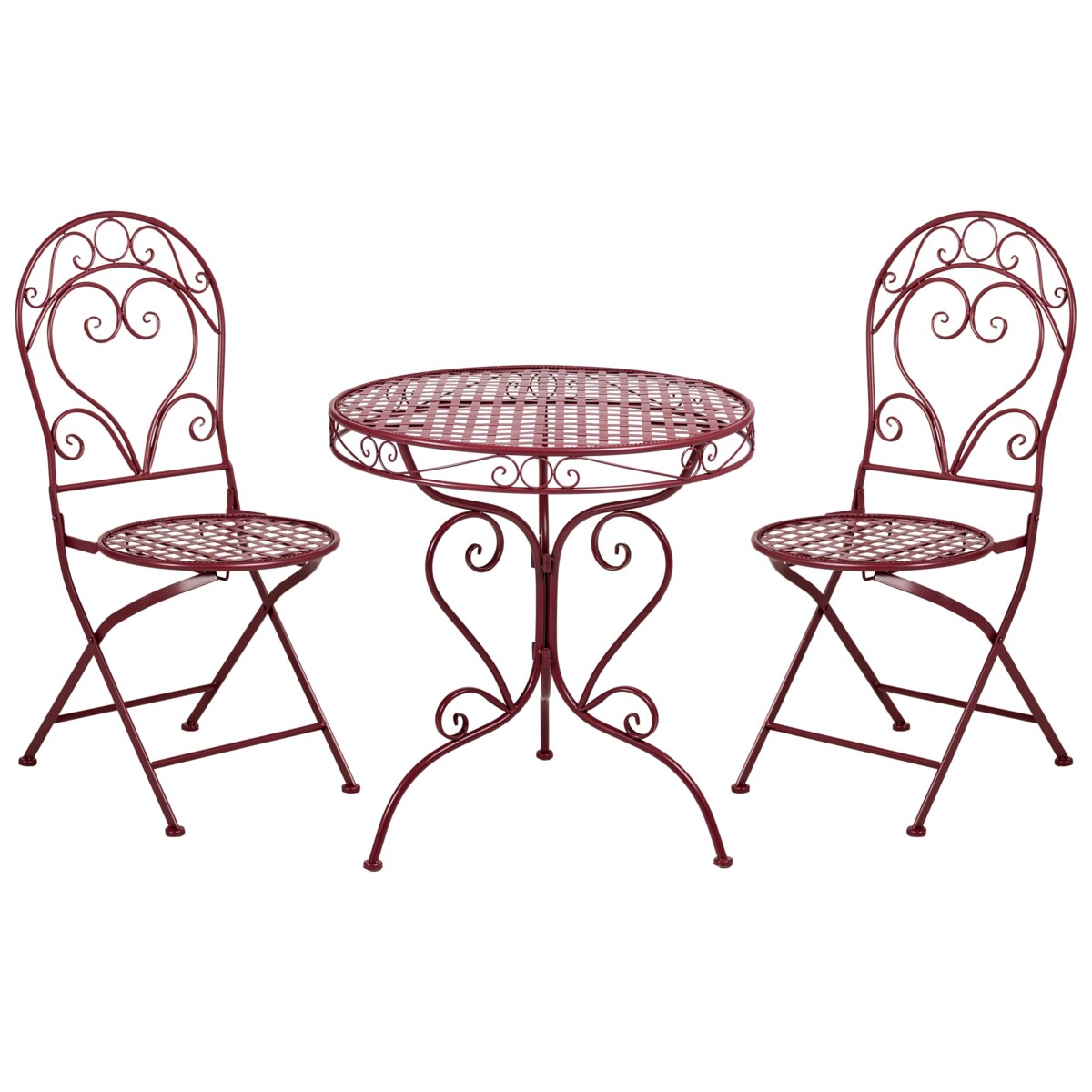Zestaw mebli balkonowych ALBINIA Metal Burgundowy