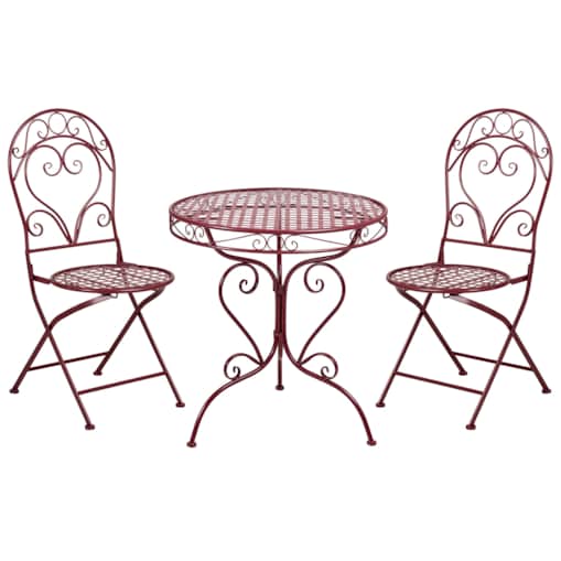 Zestaw mebli balkonowych ALBINIA Metal Burgundowy