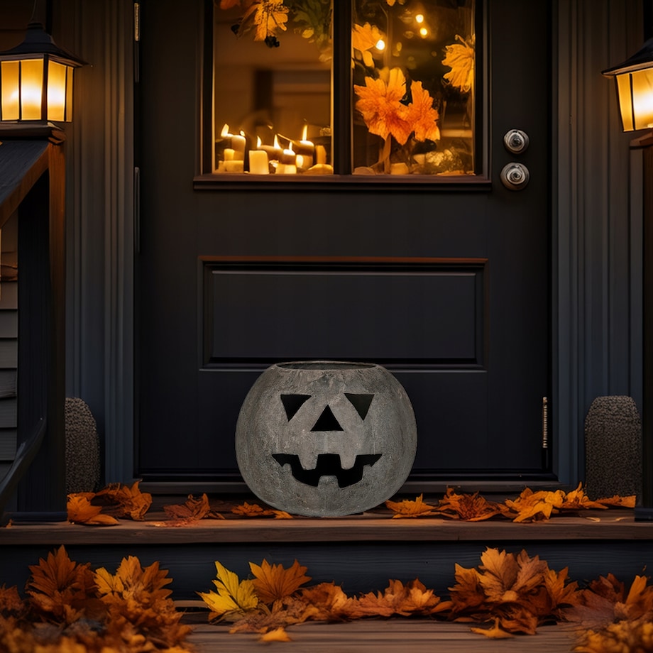 LAMPION DYNIA LOFT NA HALLOWEEN JESIEŃ METALOWY DUŻY 22cm DO SALONU DOMU