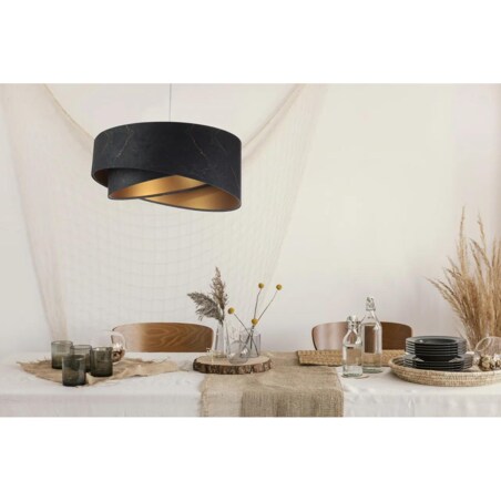 Lampa wisząca BLACK MARBLE czarna/złota