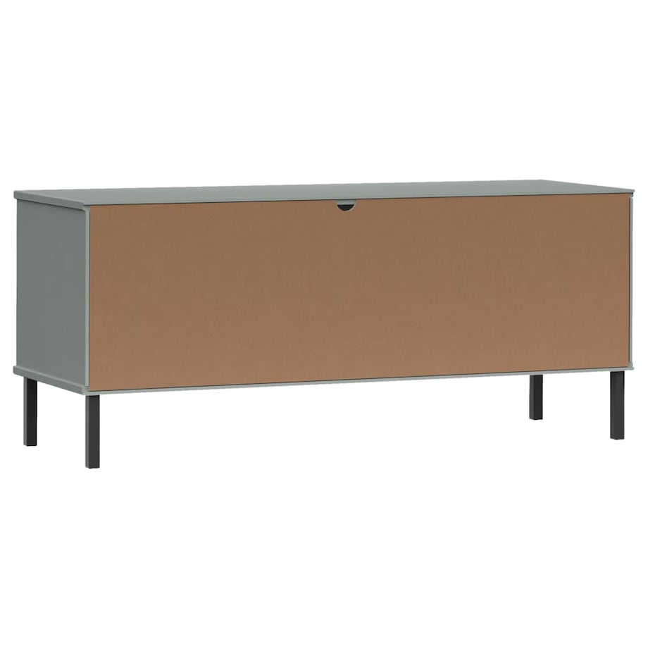 vidaXL Szafka na buty OSLO, metalowe nóżki, szara, 106x35x45 cm