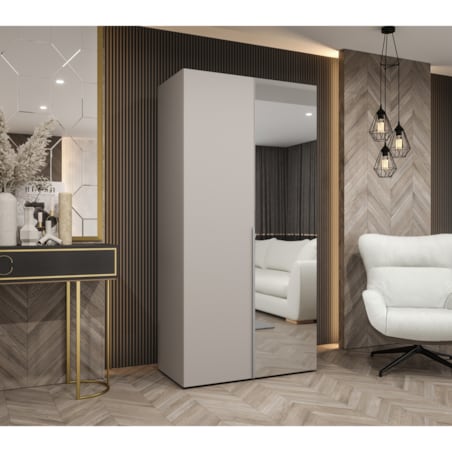 Szafa uchylna otwierana ALICANTE 2 100 wys. 202 cm Kaszmir + u. Kaszmir