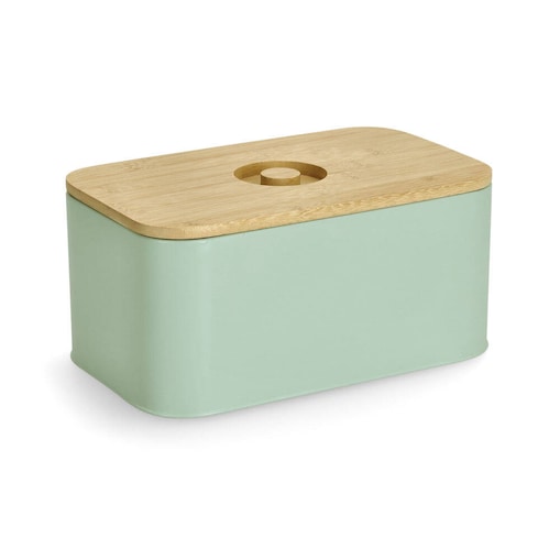 Chlebak puszka z bambusową pokrywką, 30 x 18 x 13 cm