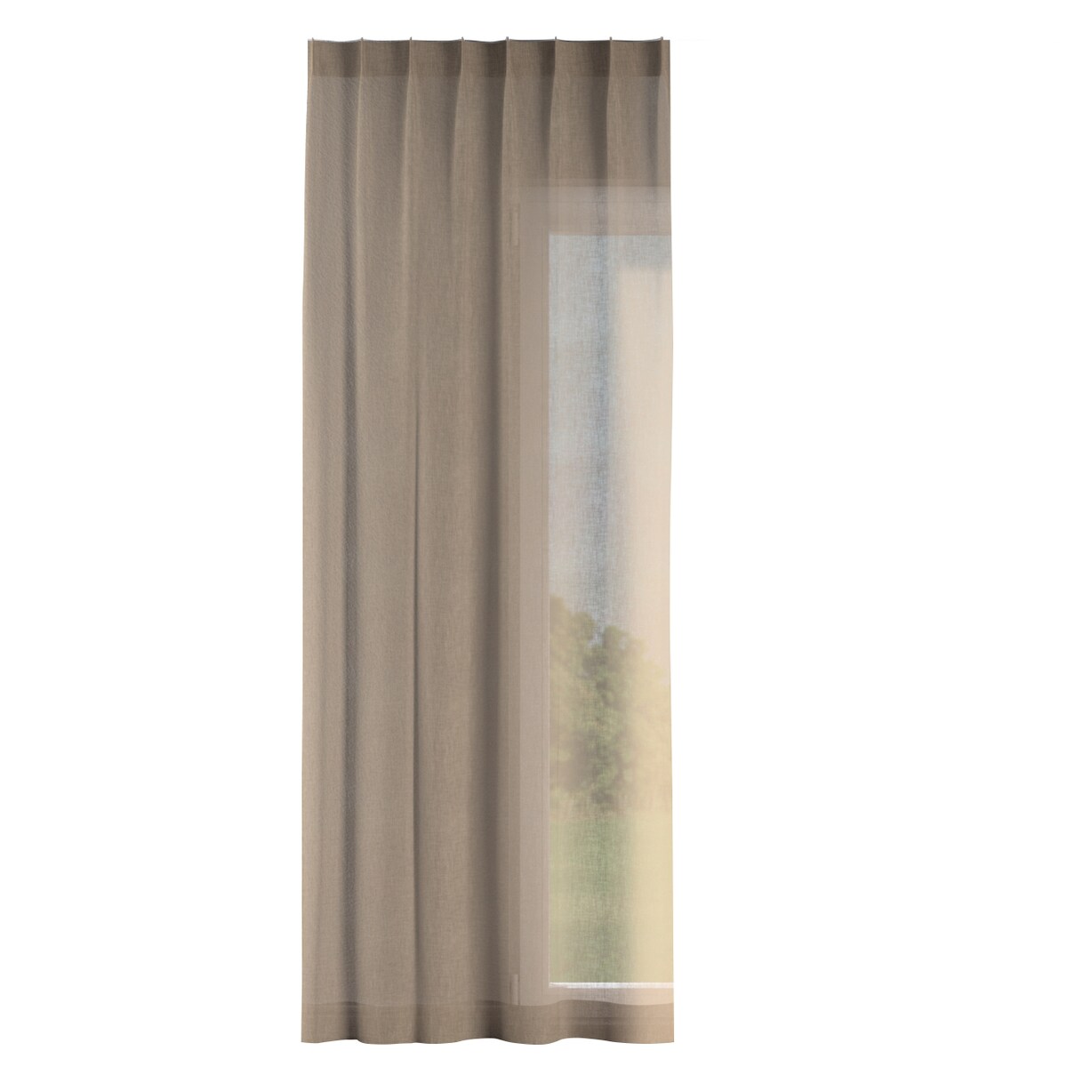 Zasłona na haczykach flex pojedynczych 130x245 beżowy