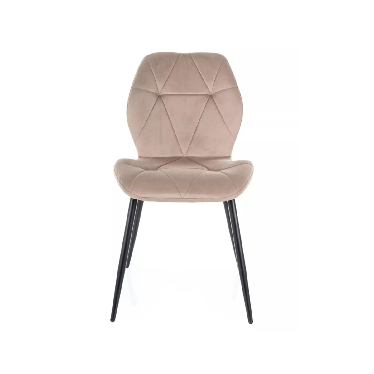 Krzesło tapicerowane RICK VELVET ciemnobeżowe