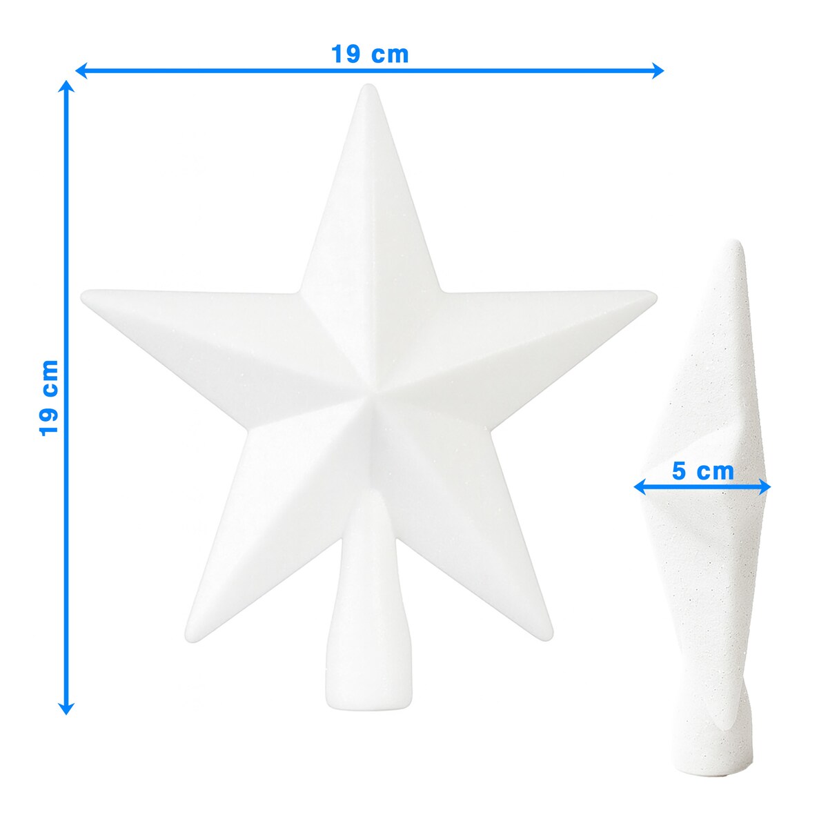 Gwiazda Na Czubek Choinki Brokatowa Na Choinkę Szpic Dekoracja Świąteczna