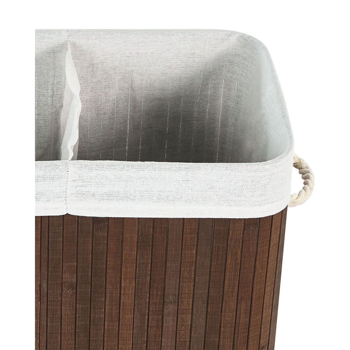 Kosz bambusowy z pokrywką ciemne drewno KANDY