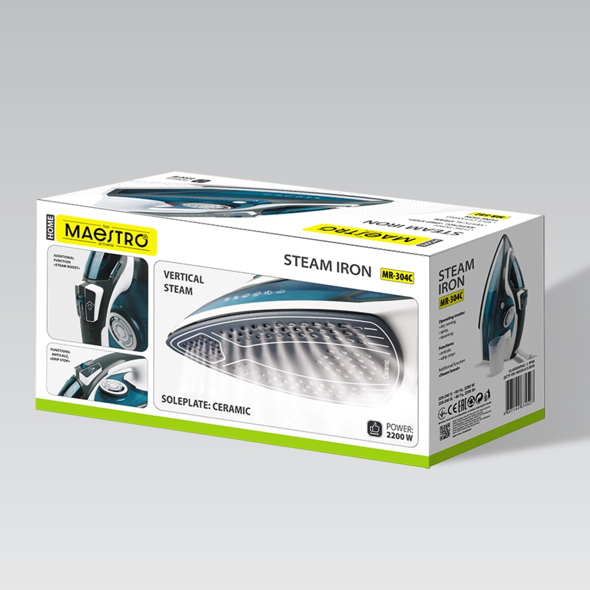 Żelazko do prasowania ubrań 2200W MAESTRO