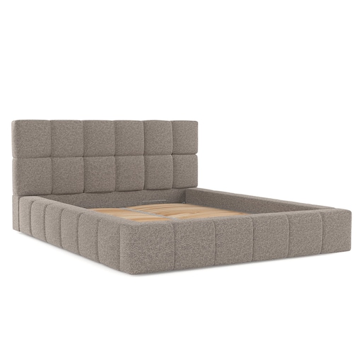 Łóżko tapicerowane PAROS 180x200 z pojemnikiem, Beż, tkanina Bubble 04