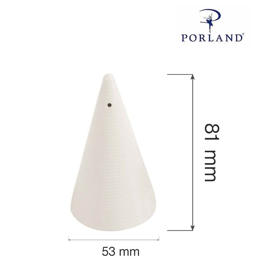 Pieprzniczka Porland Line - Kremowa Porcelana, 53x53x81 mm