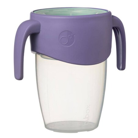 Kubek 360 do nauki picia dla dzieci 250 ml – kubek treningowy niekapek 6m+ Lilac Pop b.box