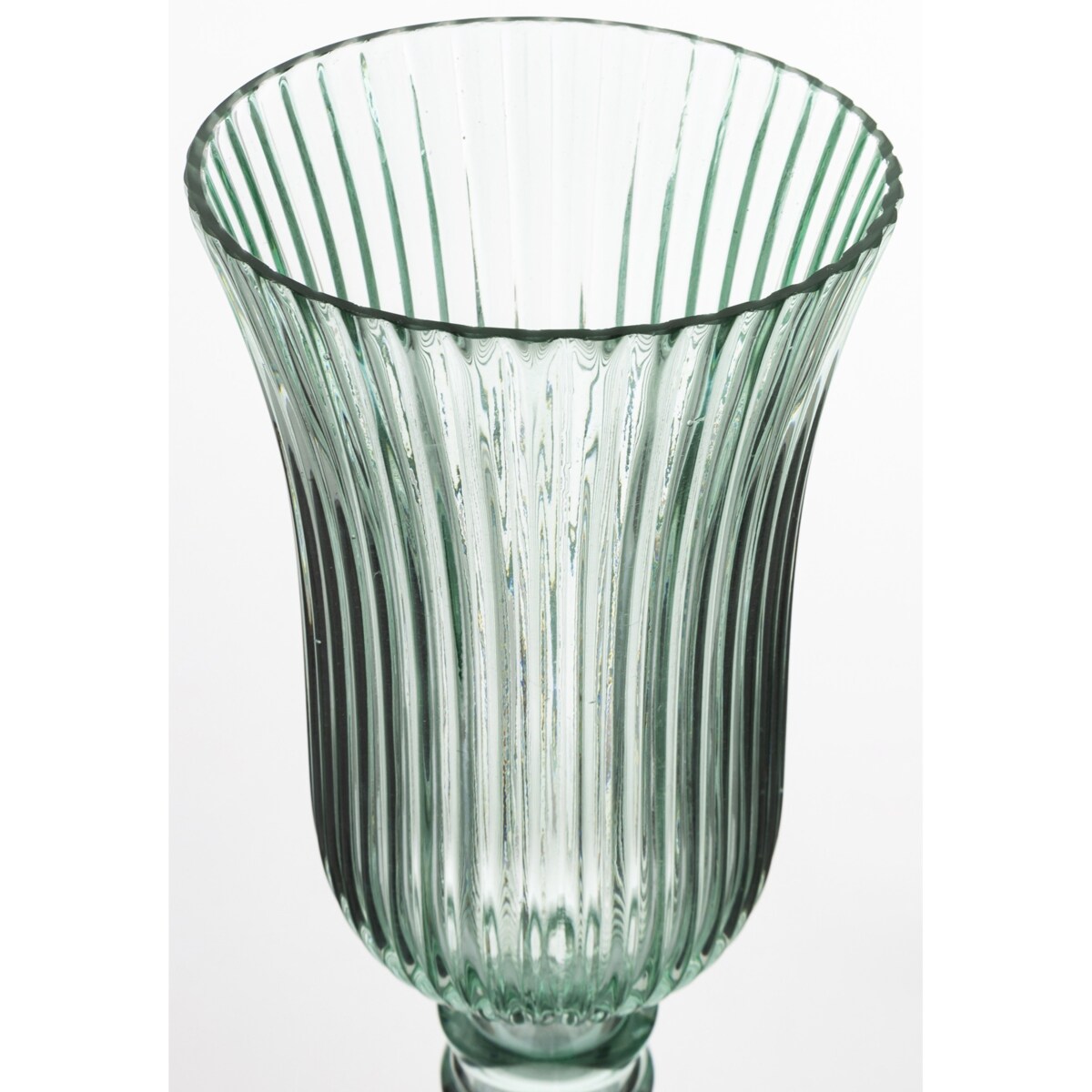 Świecznik szklany 35x11,5x11,5 cm FLOS zielony medium