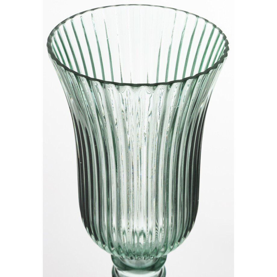 Świecznik szklany 35x11,5x11,5 cm FLOS zielony medium