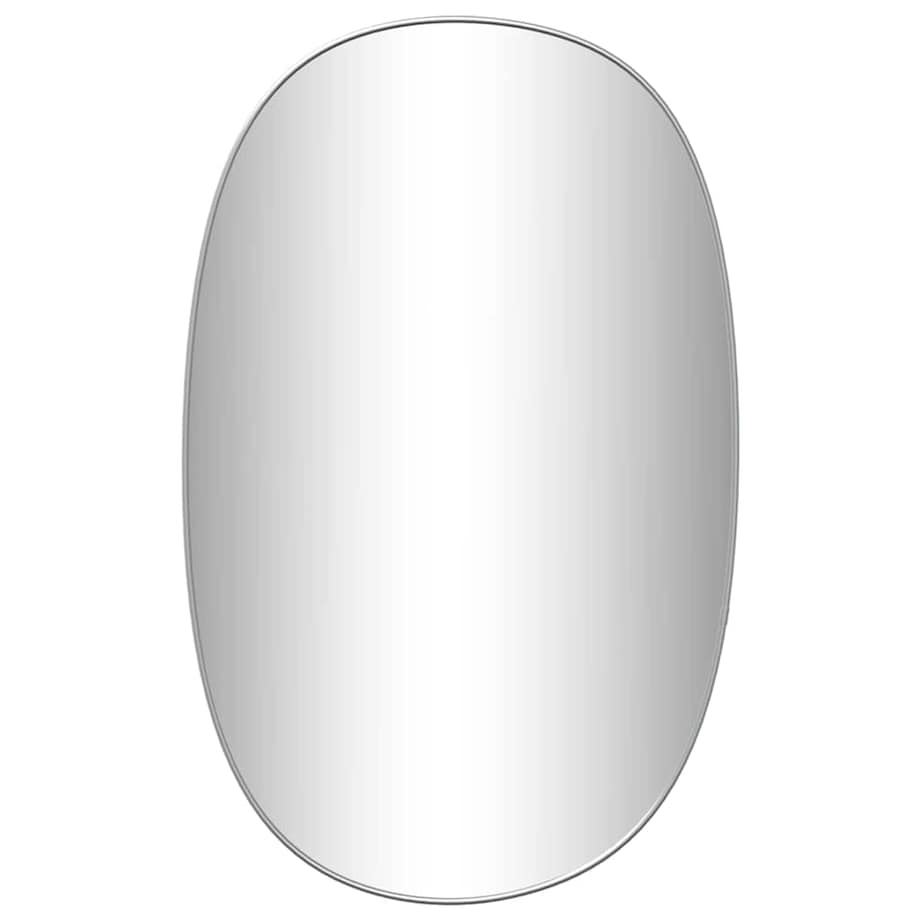 vidaXL Lustro ścienne, srebrne, 70x45 cm