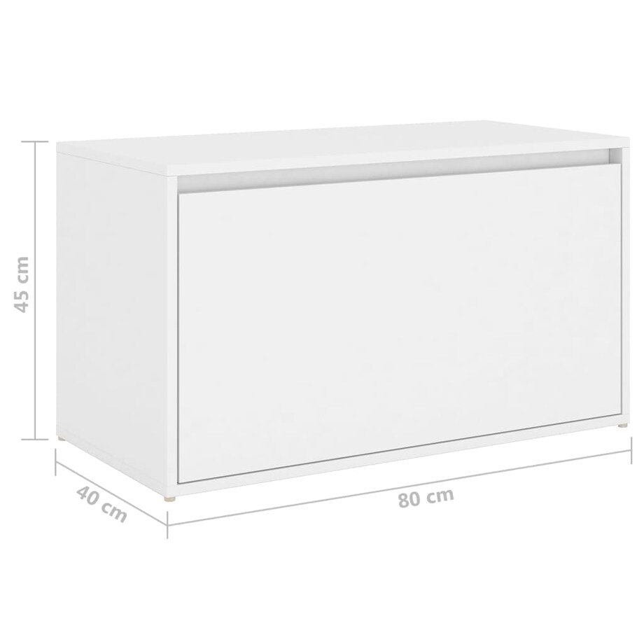 vidaXL Ławka do przedpokoju, biała 80x40x45 cm materiał drewnopochodny