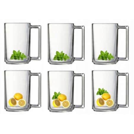 SZKLANKA KUBEK A LA BONNE 6 x 320 ml LUMINARC długie ucho na kawę herbatę