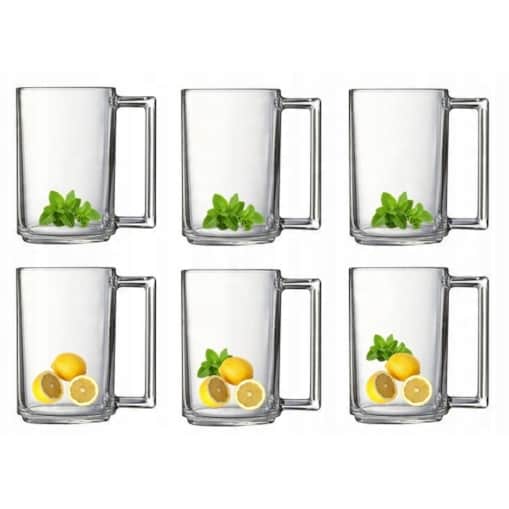 SZKLANKA KUBEK A LA BONNE 6 x 320 ml LUMINARC długie ucho na kawę herbatę