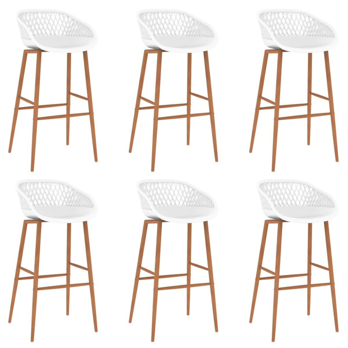 vidaXL 7-częściowy zestaw mebli barowych, biały