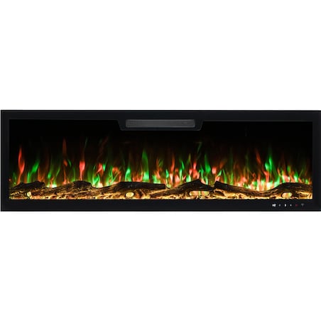 Kominek elektryczny AFLAMO Elite 128 - ścienny i do zabudowy - 128x46x13 cm - kominek LED z funkcją grzania 750/1500 W