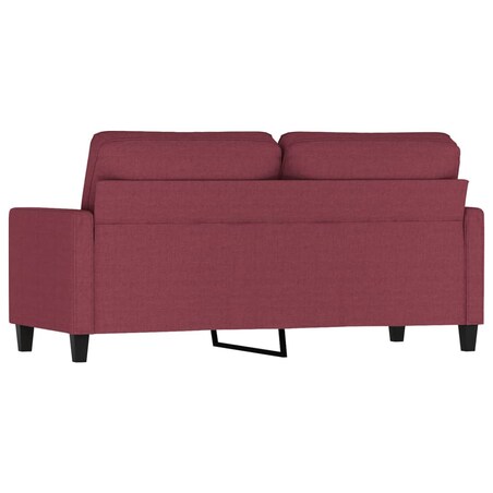 vidaXL Sofa 2-osobowa, winna czerwień, 140 cm, tapicerowana tkaniną