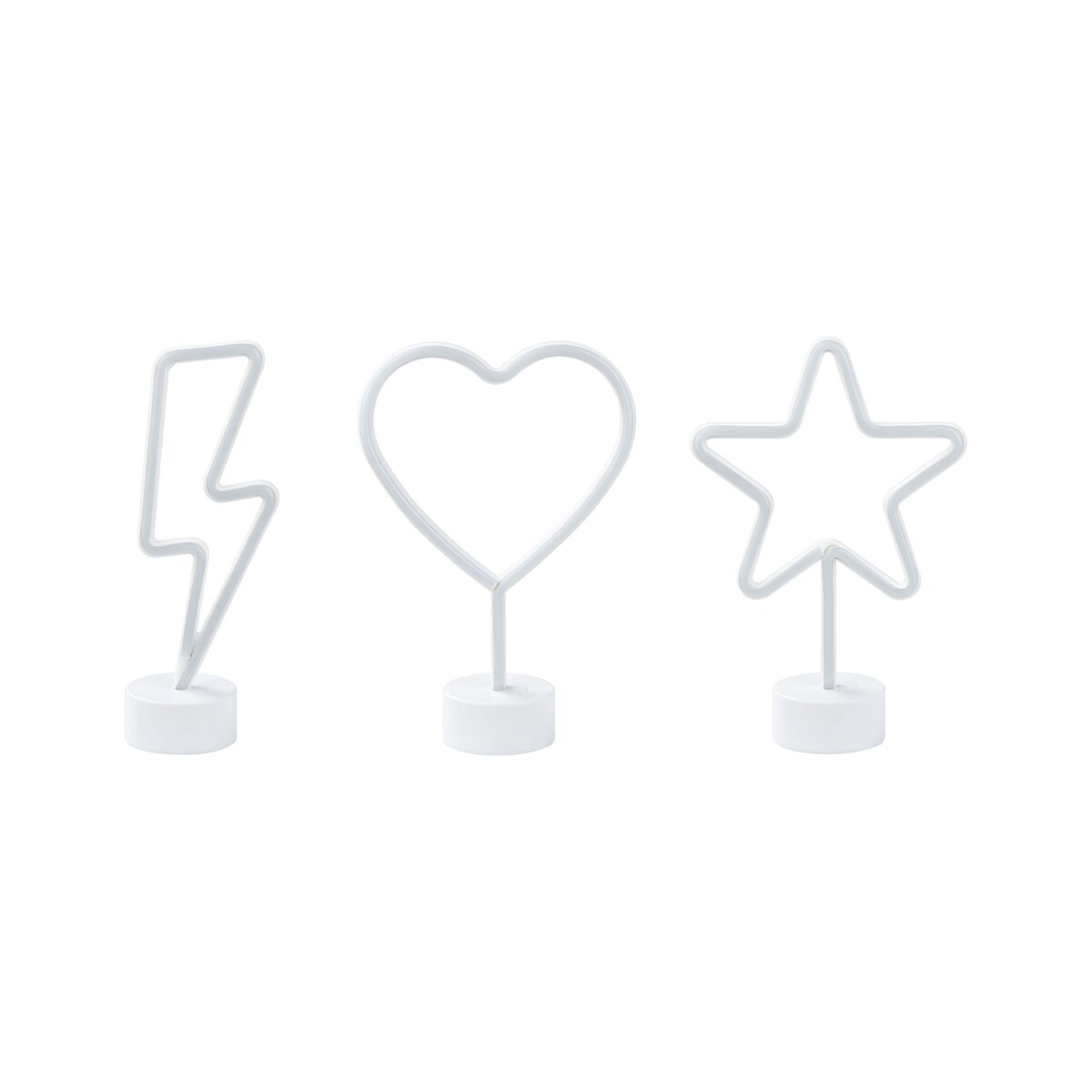 Zestaw 3 neonów LED wielokolorowy FLORETTA